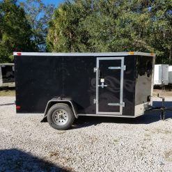 5x10 SA Trailer - Black, Double Doors, Side Door