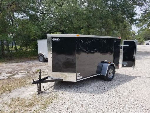 5x10 SA Trailer - Black, Double Doors