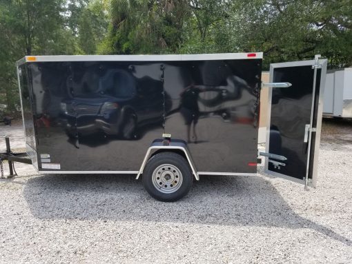 5x10 SA Trailer - Black, Double Doors