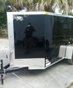 5x10 SA Trailer - Black, Ramp, Side Door