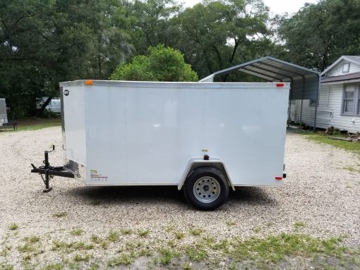 5x10 SA Trailer - White, Double Doors, No Side Door