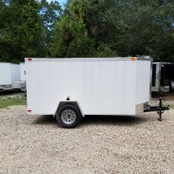 5x10 SA Trailer - White, Double Doors, No Side Door