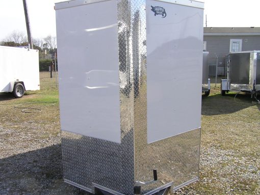 5x10 SA Trailer - White, Ramp, Side Door, Extra Height