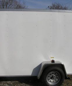 5x10 SA Trailer - White, Ramp, Side Door, Extra Height