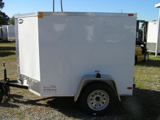 5x6 SA Trailer - White, Double Doors