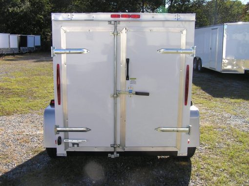 5x6 SA Trailer - White, Double Doors