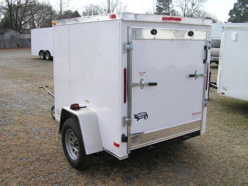 5x6 SA Trailer - White, Ramp