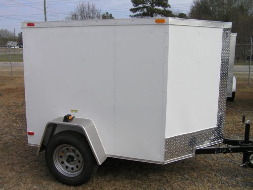 5x6 SA Trailer - White, Ramp