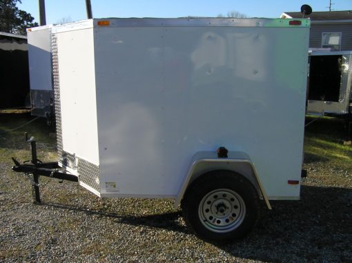 5x6 SA Trailer - White, Single Door