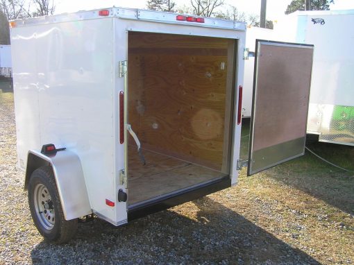 5x6 SA Trailer - White, Single Door