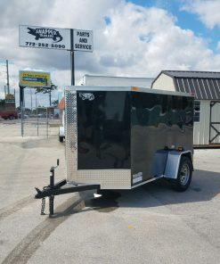 5x8 SA Trailer - Black, Double Doors