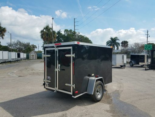 5x8 SA Trailer - Black, Double Doors