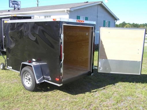 5x8 SA Trailer - Black, Single Door