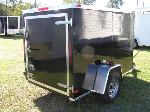 5x8 SA Trailer - Black, Single Door