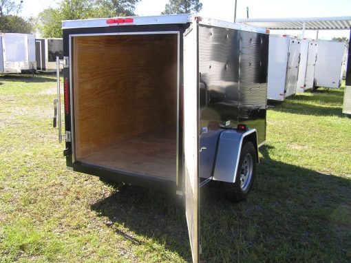 5x8 SA Trailer - Black, Single Door