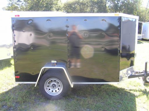 5x8 SA Trailer - Black, Single Door