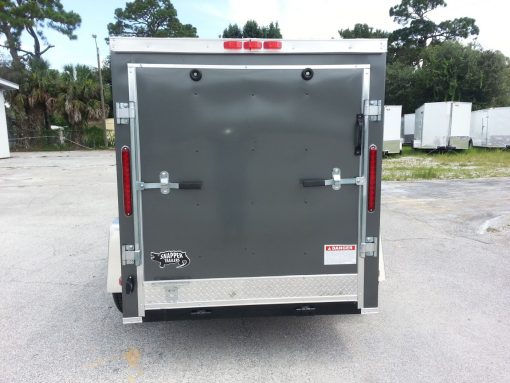 5x8 SA Trailer - Charcoal Gray, Ramp, Side Door