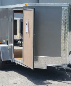 5x8 SA Trailer - Pewter, Ramp, Side Door