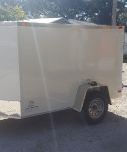 5x8 SA Trailer - White, Double Doors