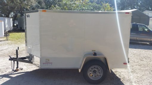 5x8 SA Trailer - White, Double Doors