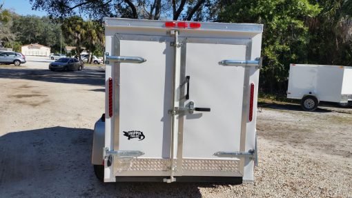 5x8 SA Trailer - White, Double Doors