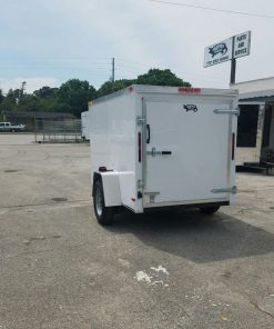 5x8 SA Trailer - White, Single Door, Side Door