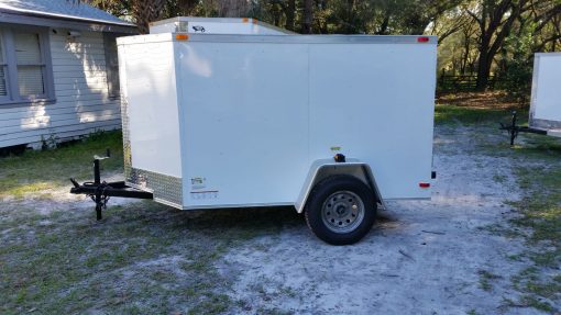 5x8 SA Trailer - White, Single Door