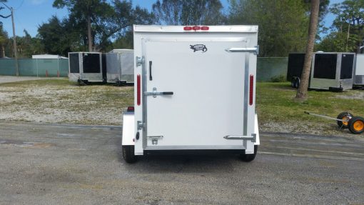 5x8 SA Trailer - White, Single Door