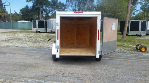 5x8 SA Trailer - White, Single Door