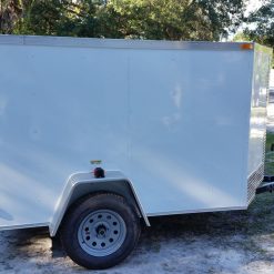 5x8 SA Trailer - White, Single Door