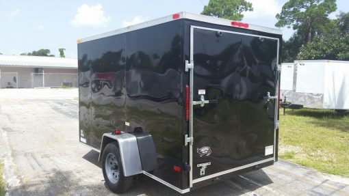 6x10 SA Trailer - Black, Ramp, Side Door