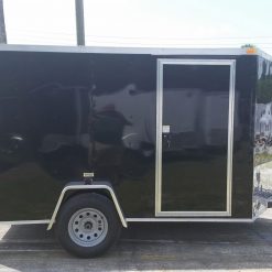 6x10 SA Trailer - Black, Ramp, Side Door