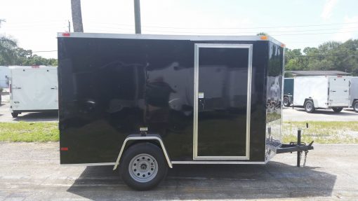 6x10 SA Trailer - Black, Ramp, Side Door