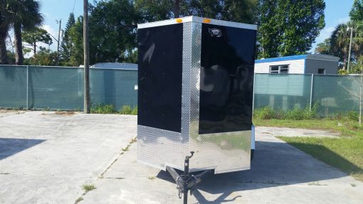 6x10 SA Trailer - Black, Ramp, Side Door, Extra Height