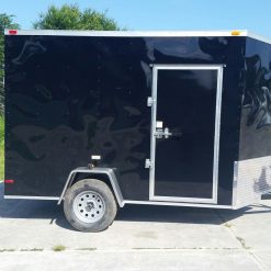 6x10 SA Trailer - Black, Ramp, Side Door, Extra Height