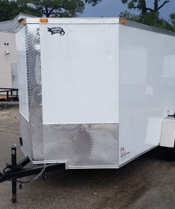 6x10 SA Trailer - White, Ramp, Side Door