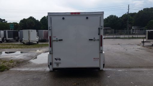 6x10 SA Trailer - White, Ramp, Side Door