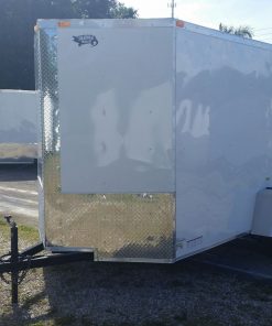 6x10 SA Trailer - White, Ramp, Side Door, Extra Height