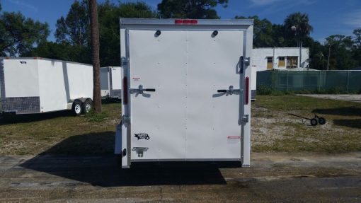 6x10 SA Trailer - White, Ramp, Side Door, Extra Height