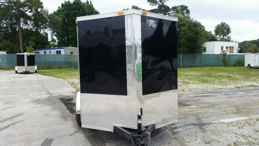 Custom 6x10 TA Trailer - Black, Ramp, Side Door, Electrical Package, Side Vents, D-Rings