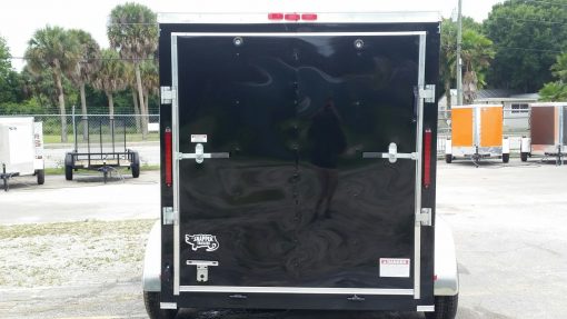 Custom 6x10 TA Trailer - Black, Ramp, Side Door, Electrical Package, Side Vents, D-Rings