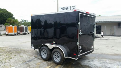 Custom 6x10 TA Trailer - Black, Ramp, Side Door, Electrical Package, Side Vents, D-Rings