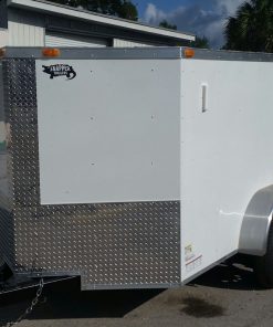 Custom 6x10 TA Trailer - White, Double Doors, Side Door, Decreased Height, Side Vents