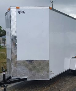 6x12 SA Trailer - White, Ramp, Side Door, Extra Height