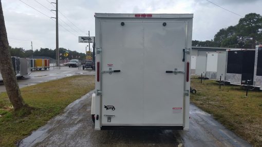 6x12 SA Trailer - White, Ramp, Side Door, Extra Height