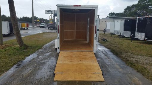 6x12 SA Trailer - White, Ramp, Side Door, Extra Height