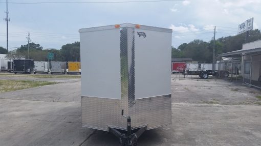 6x14 SA Trailer - White, Ramp, Side Door