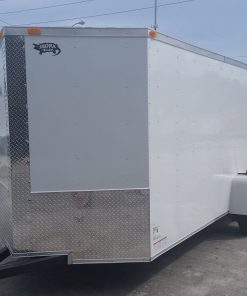 6x14 SA Trailer - White, Ramp, Side Door