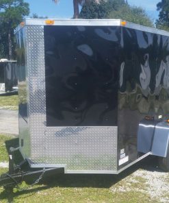 6x8 SA Trailer - Black, Ramp, Side Door