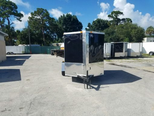 6x8 SA Trailer - Black, Ramp, Side Door